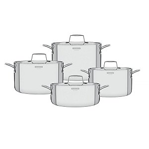 Jg Panelas Aco Inox 4Pcs Grano Tramontina 65140046