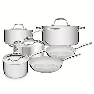 Jg Panelas Aco Inox 10Pcs Seattle Tramontina 65240128
