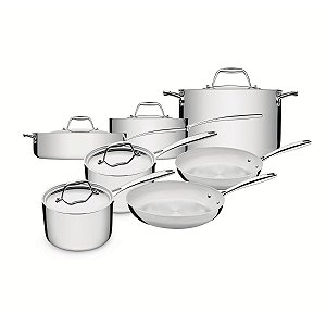 Jg Panelas Aco Inox 12Pcs Seattle Tramontina 65240138