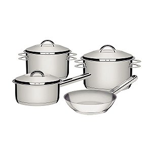 Jg Panelas Aco Inox 4Pcs Solar Tramontina 65510744