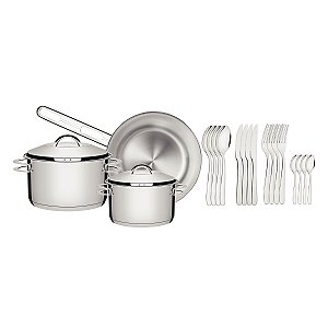 Jg Panelas Aco Inox 3Pcs Solar+Faq  Tramontina 65510754
