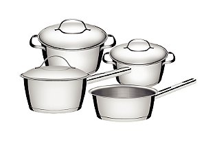 Jg Panelas Aco Inox 4Pcs Allegra Tramontina 65650203