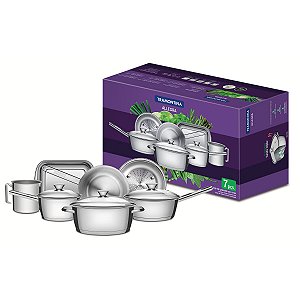 Jg Panelas Aco Inox 7Pcs Allegra Tramontina 65650574