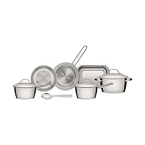 Jg Panelas Aco Inox 7Pcs Allegra Tramontina 65650683