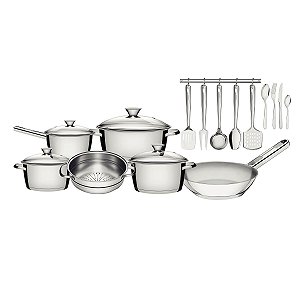 Jg Panelas Aco Inox 40Pcs Allegra Tramontina 65660604