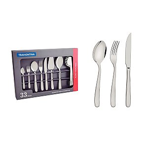 Faqueiro Aco Inox 33Pcs Maresias Tramontina 66902296