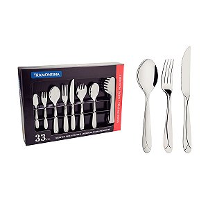 Faqueiro Aco Inox 33Pcs Aurora Tramontina 66907296