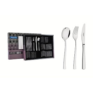 Faqueiro Aco Inox 60Pcs Berlin Bril Tramontina 66934316