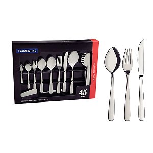 Faqueiro Aco Inox 45Pcs Amazonas Tramontina 66960197