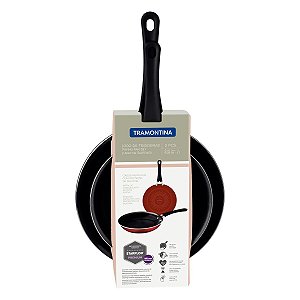 Jogo Frigideira 2Pc Esmaltadas Preto Tramontina 27899202