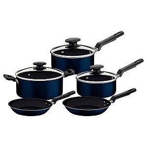 Jogo Panelas Alum 5Pc Ravena Azul Tramontina 27899286
