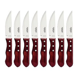 Conj Facas Inox 8 Pc Polywood Vermelho Tramontina 21198795