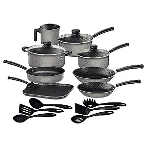 Jogo Panelas Alum 17Pc Cinza Tramontina 27899361
