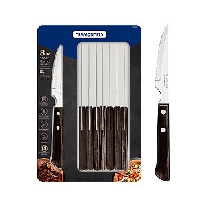 Cj Faca Inox 8Pc Castanho Tramontina 29899225