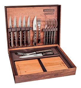 Kit Churrasco 15Pc Polywood Castanho Tramontina 29899324