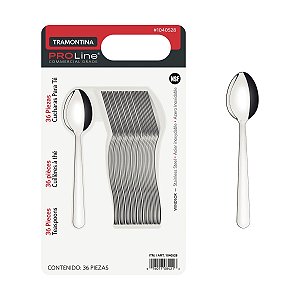 Conj Colher Sobrem Inox 36Pc Malibu Tramontina 29899454