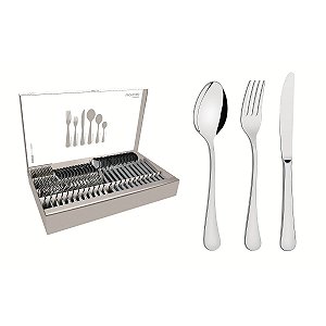 Faqueiro Aco Inox 72Pcs Zurique Tramontina 66986153