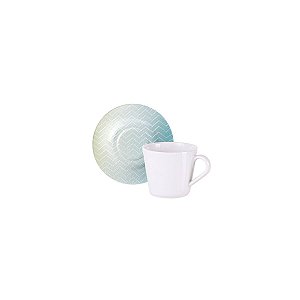 Conj Xicara Pires Cha Polaris Porcelana Tramontina 96580078