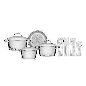 2 Panela Allegra Faqueiro 16Pç Havana 24cm Tramonti 65650243