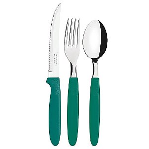 144 Talher Ipanema Inox Verde Leme Tramontina 23398274