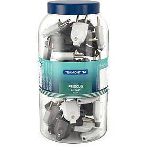120 Plugue Macho 2P 10A Pr/Br Tramontina 57412901