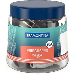 20 Pote Plugue Macho 20A Preto E Branco 57412912