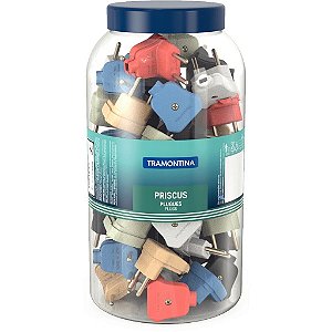 78 Plugues Pote Angular 2P 10A Cores Tramontina 57420905
