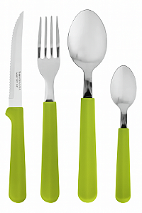 Faqueiro Talher Tramontina Tulum 16 Peças Verde Pistache 23299280