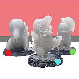 Pokemons inicias Johto 28mm ESCOLHER POR COR