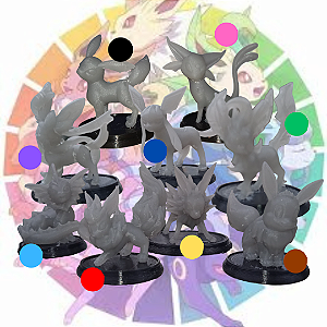 Eeveelutions miniaturas 28mm ESCOLHER POR COR