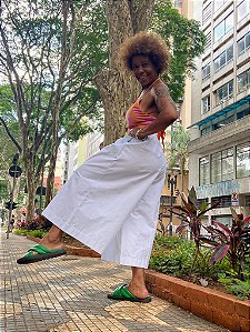 Calça Pantacourt Sisã - Branca