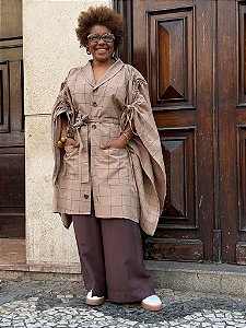 Túnica Malê - Cafe com leite