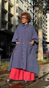 Túnica Oversized Ifè - Risca Azul
