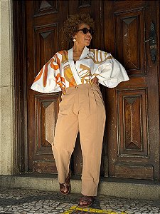 Calça Bell Hooks - Café com Leite