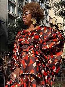 Túnica Fabiana Cozza - Estampa Marrom