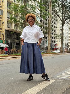 Saia Neusa - Jeans Azul