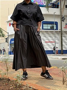 Saia Neusa - Jeans Preta