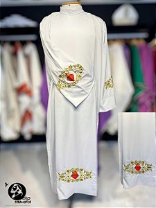 Túnica bordada - Sagrado Coração de Jesus