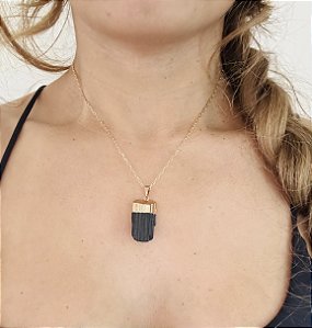 Pingente Turmalina negra