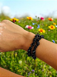 Pulseira Obsidiana negra- Proteção • Transformação • Força • Autoconhecimento • Equilíbrio