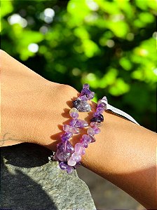 Pulseira Ametista- Espiritualidade, Proteção, Serenidade ,Intuição, transformação