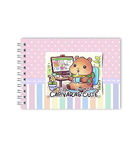 Livro de colorir Capivaras Cute - Rosa