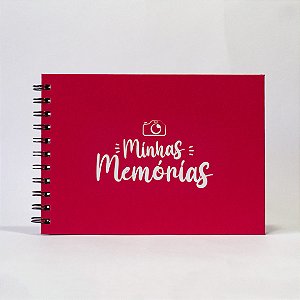 Álbum Scrapbook 15x21 - Minhas Memórias - Vermelho