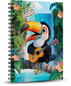 Caderno Universitário 100 folhas - A Turminha da Fauna Brasileira - Tucano