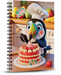 Caderno Universitário 100 folhas - A Turminha da Fauna Brasileira - Tucano