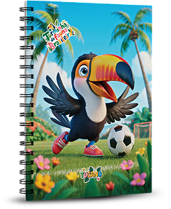 Caderno Universitário 100 folhas - A Turminha da Fauna Brasileira - Tucano