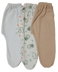 Kit Mijão  Menino 3 Peças 100% Algodão Tamanho P