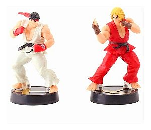 Conjunto 2 Estátuas Ryu e Ken Street Fighter