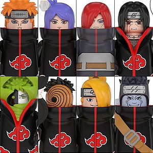 Conjunto com 16 Personagens Akatsuki Naruto Shippuden