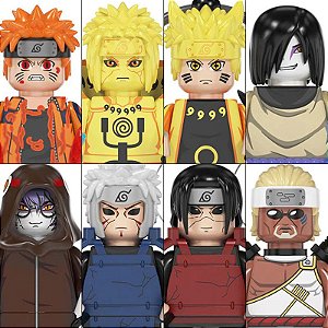 Conjunto com 16 Personagens Naruto Shippuden